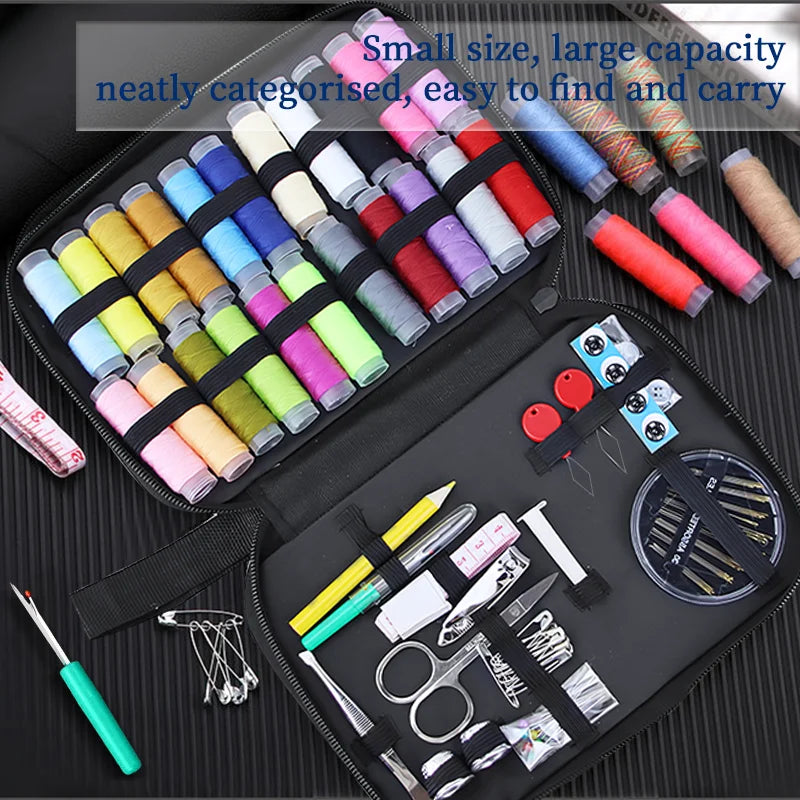 27-230Pcs Sewing Kit with Case Portable Travel DIY Embroidery Handwork Sewing Tool Set Needle & Thread Organizer